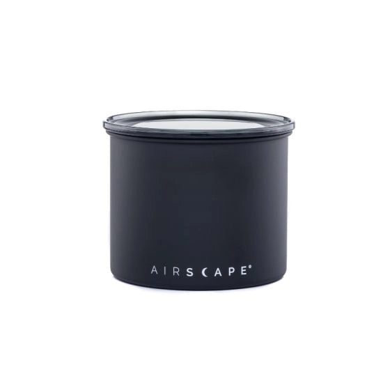 Airscape small coffee canister 4" Matte Black Coffee bean container Basic Barista Australia Coffee Gear