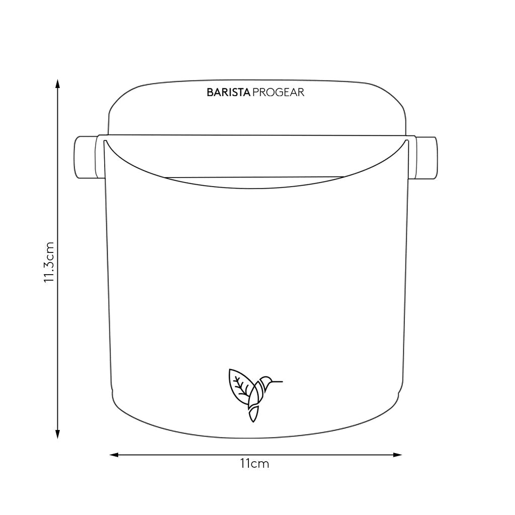 Basic Barista Progear Coffee Knock Box Coffee tube bench top coffee bin collector metal black matte black coffee