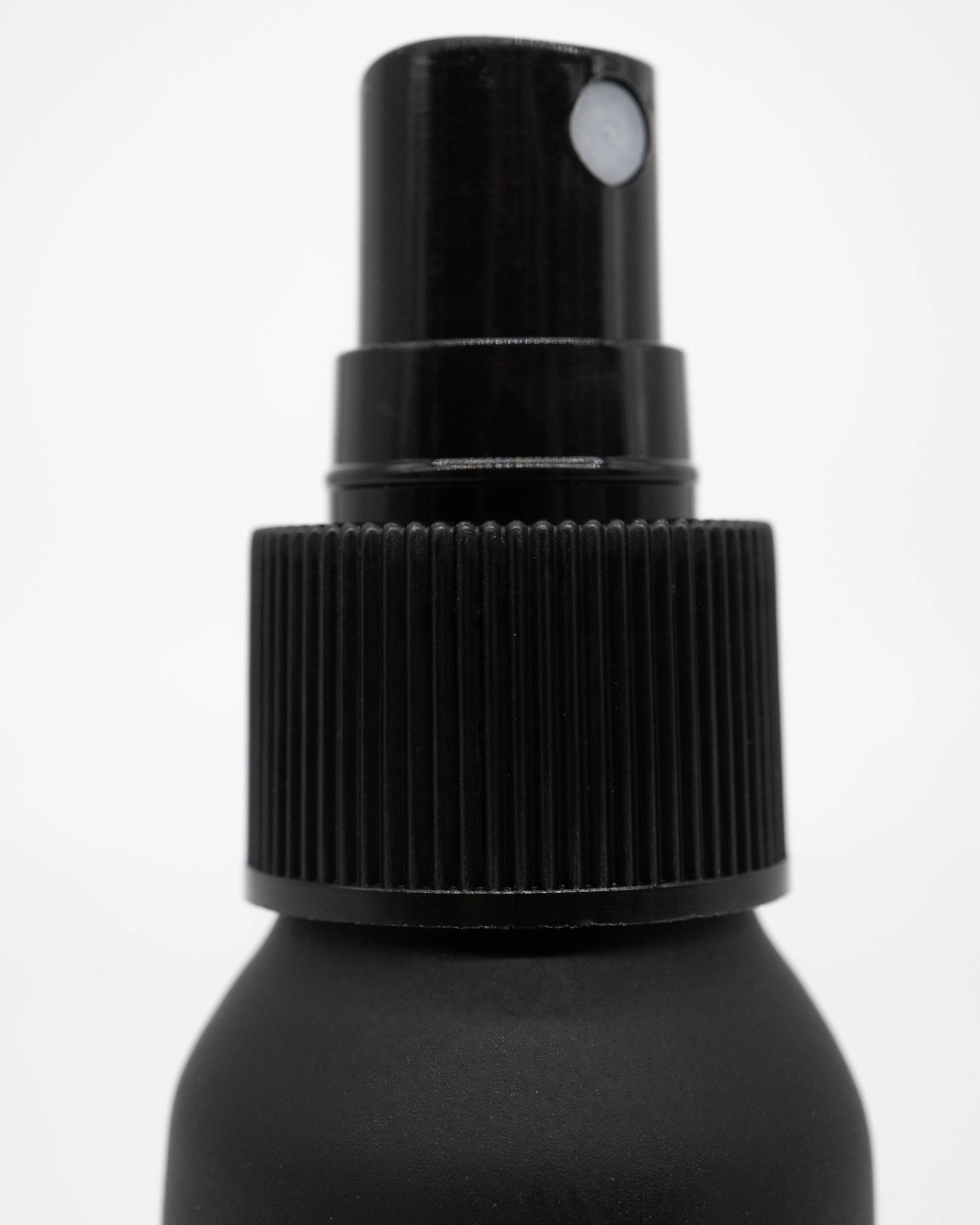 Basic Barista Matte Black RDT Spray Bottle 50ml Close Up Macro on White Background Coffee Gear Espresso Accessories