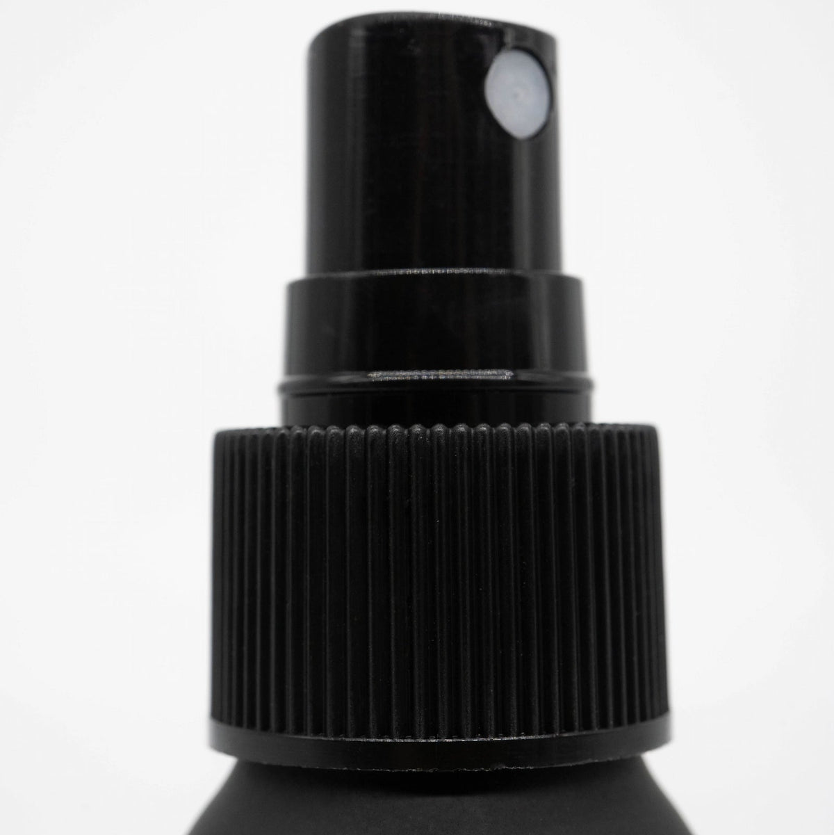 Basic Barista Matte Black RDT Spray Bottle 50ml Close Up Macro on White Background Coffee Gear Espresso Accessories