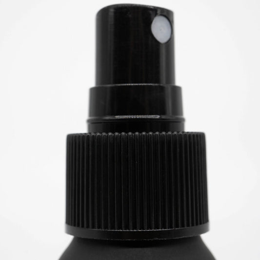 Basic Barista Matte Black RDT Spray Bottle 50ml Close Up Macro on White Background Coffee Gear Espresso Accessories