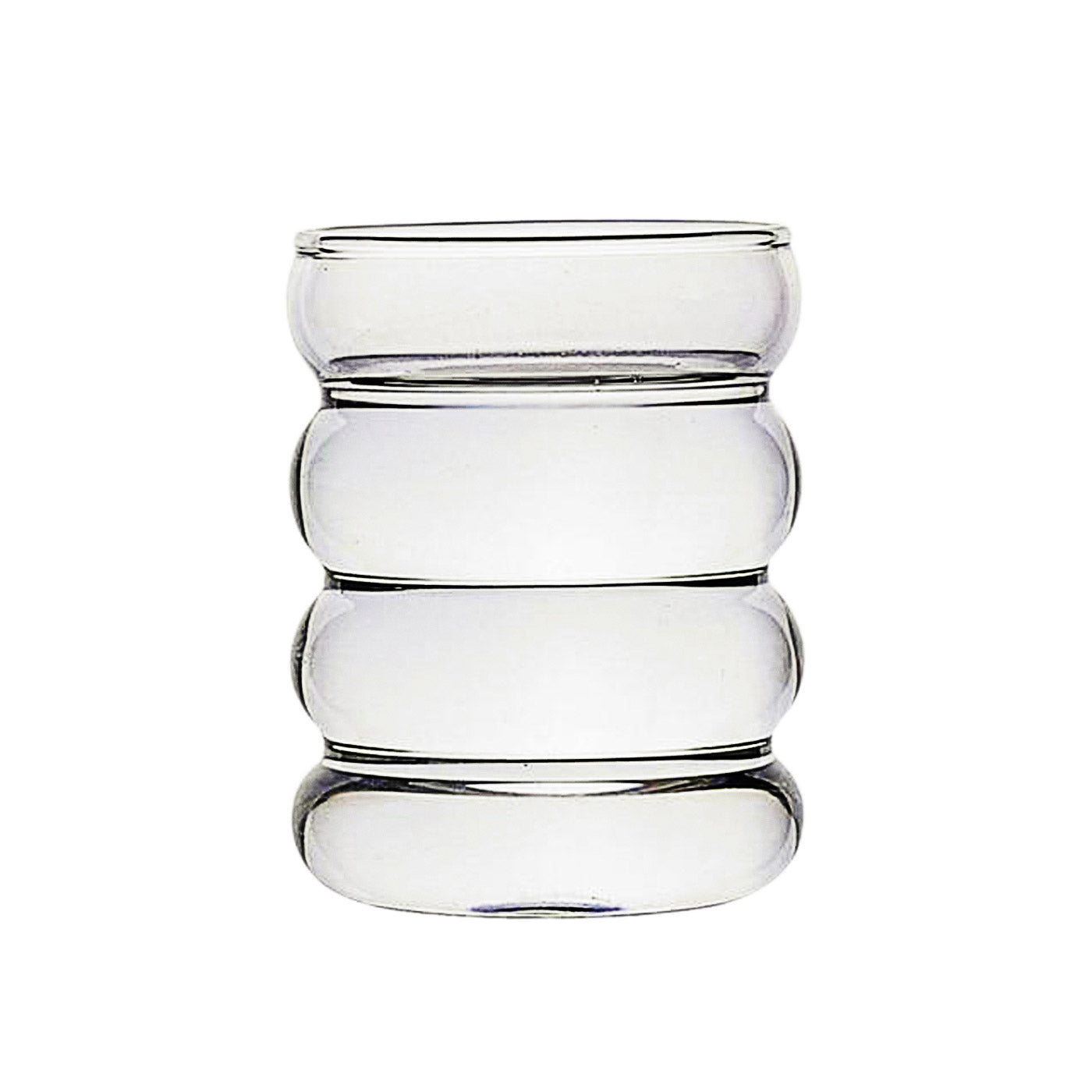 Bubble Glass Iced Coffee Cup Iced latte bubble glass ribbed coffee glass thick high quality glass Basic Barista Doughnut glass 1pk
