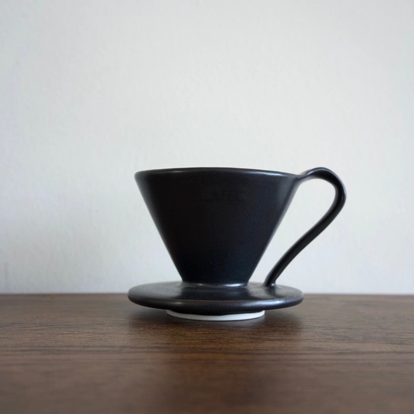Cafec Flower Dripper Black Cafec Abaca Flower brewers Black coffee brewer Ceramic coffee maker Basic Barista Australia Melbourne Coffee Brewing Gear