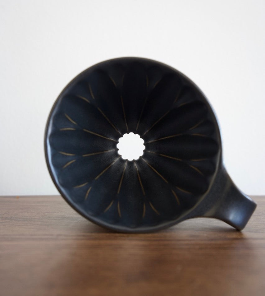 Cafec Flower Dripper Black Cafec Abaca Flower brewers Black coffee brewer Ceramic coffee maker Basic Barista Australia Melbourne Coffee Brewing Gear