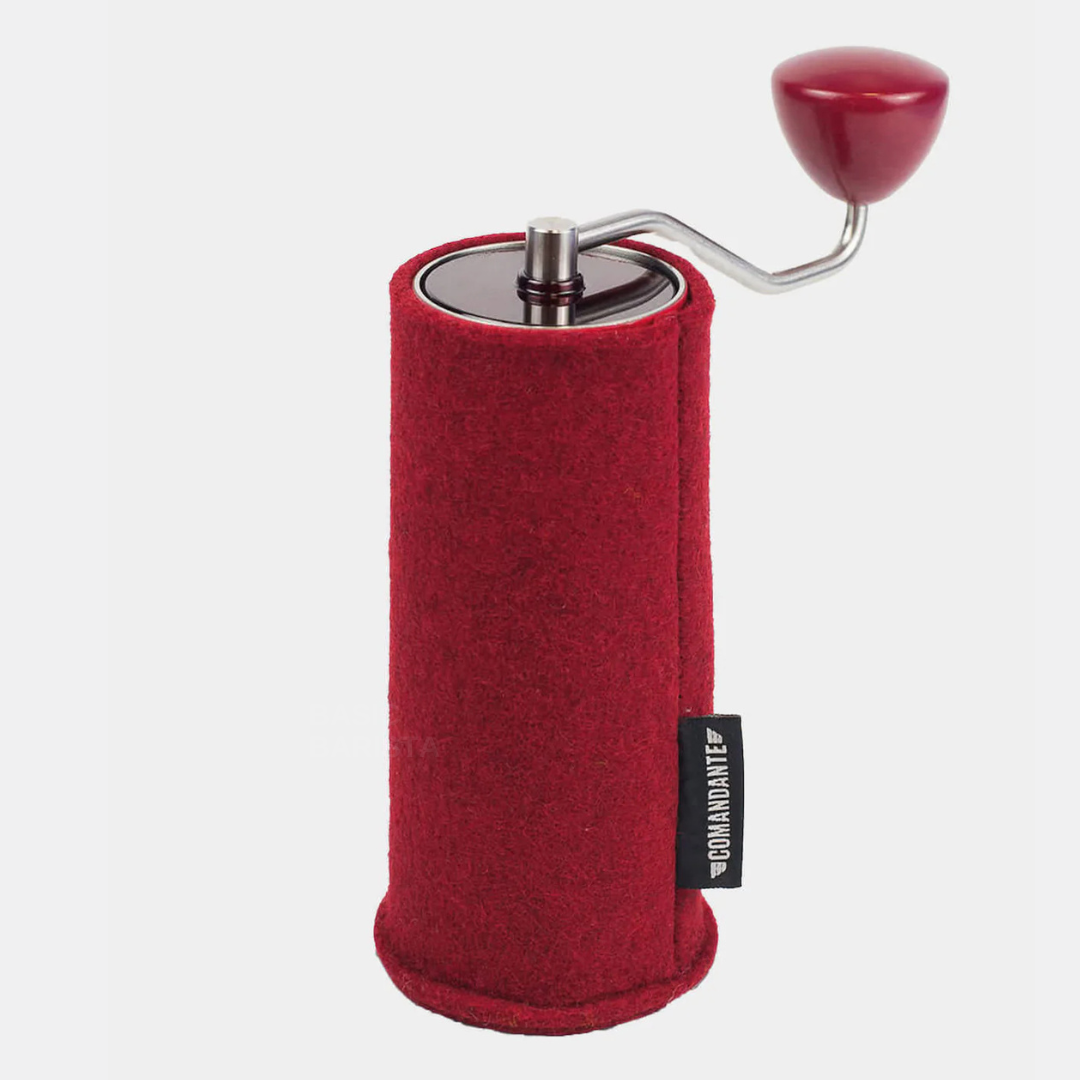 Comandante Grinder Felt Sleeve Protective Travel Case Cherry