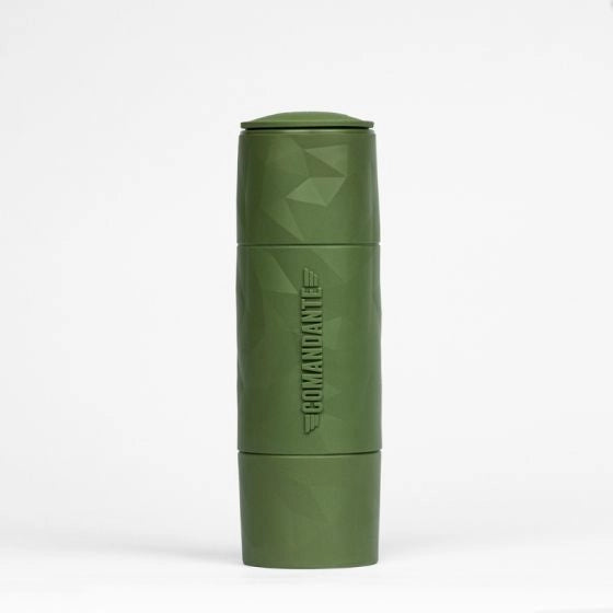 Comandante Trailmaster X35 Tiger Burrs Green coffee hand grinder on White Background Basic Barista Comandante Coffee Grinder - Completly waterproof design