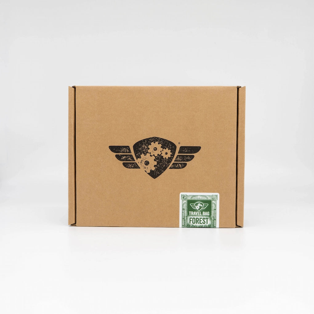 Comandante Travel Bag Forest Green Box Packaging on Grey background - Basic Barista