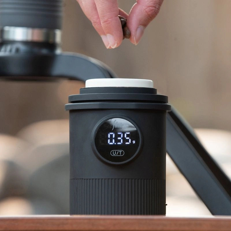 Flair Weigh Cup Espresso Coffee Digital Scale Dose Cup White Ceramic Insert Basic Barista Dosing Coffee Beans