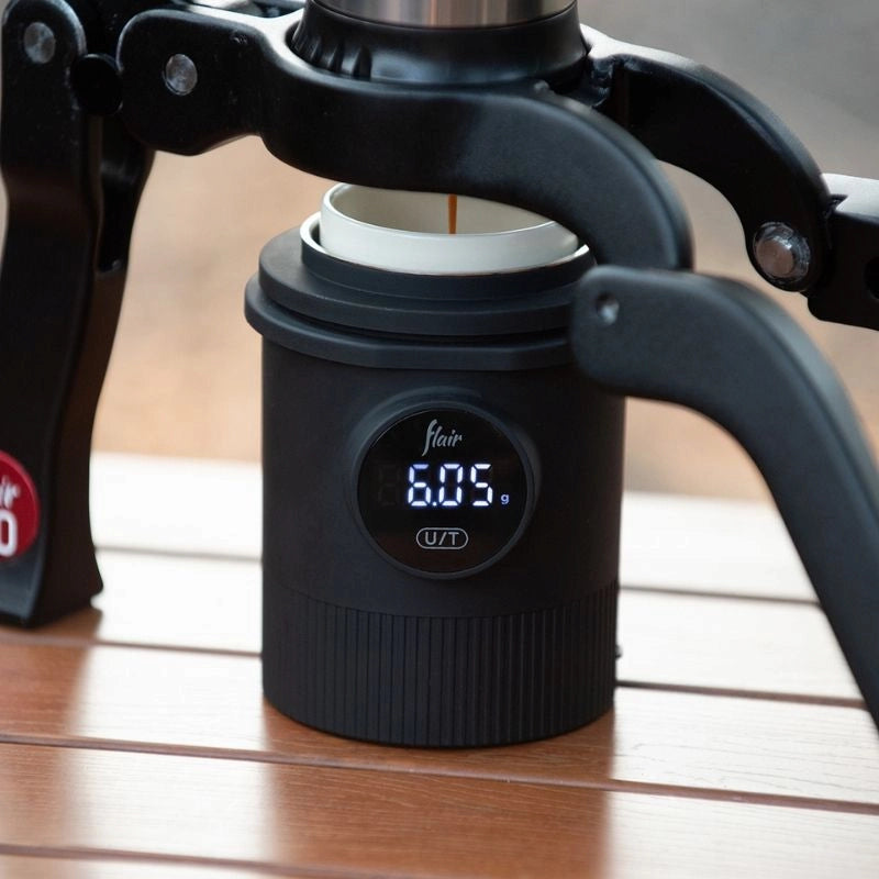 Flair Weigh Cup Espresso Coffee Digital Scale Dose Cup White Ceramic Insert Basic Barista Weighing Espresso Shot Coffee