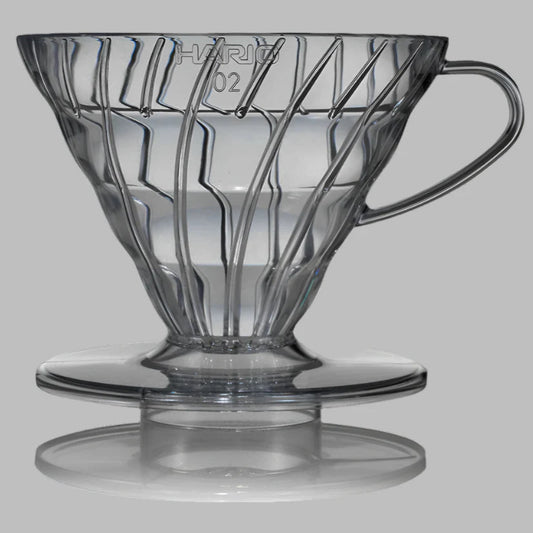 Hario V60 Transperant Black Plastic Coffee Dripper 02 Basic Barista Coffee Gear