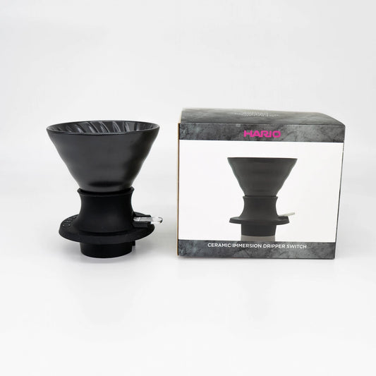 Hario V60 Switch Ceramic Dripper Matte Black Box