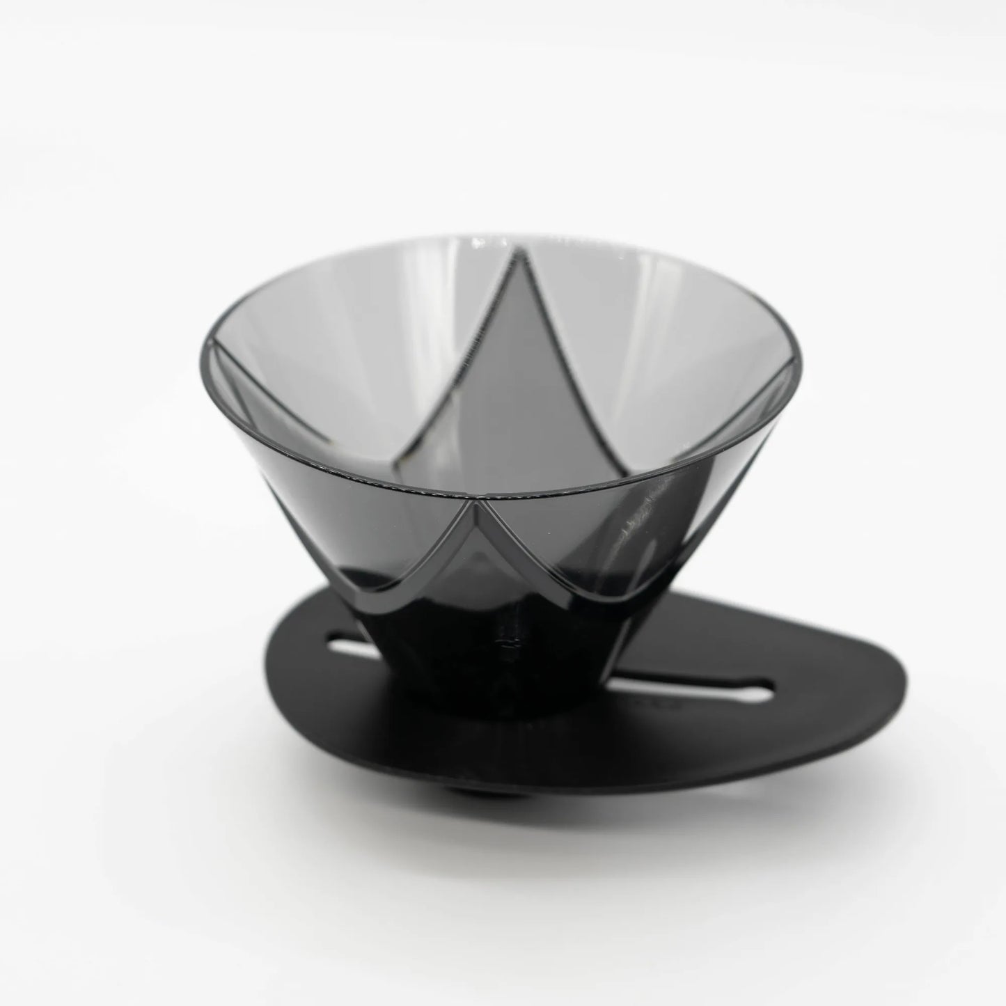 Hario V60 Mugen Dripper Transperant Black plastic on White Background