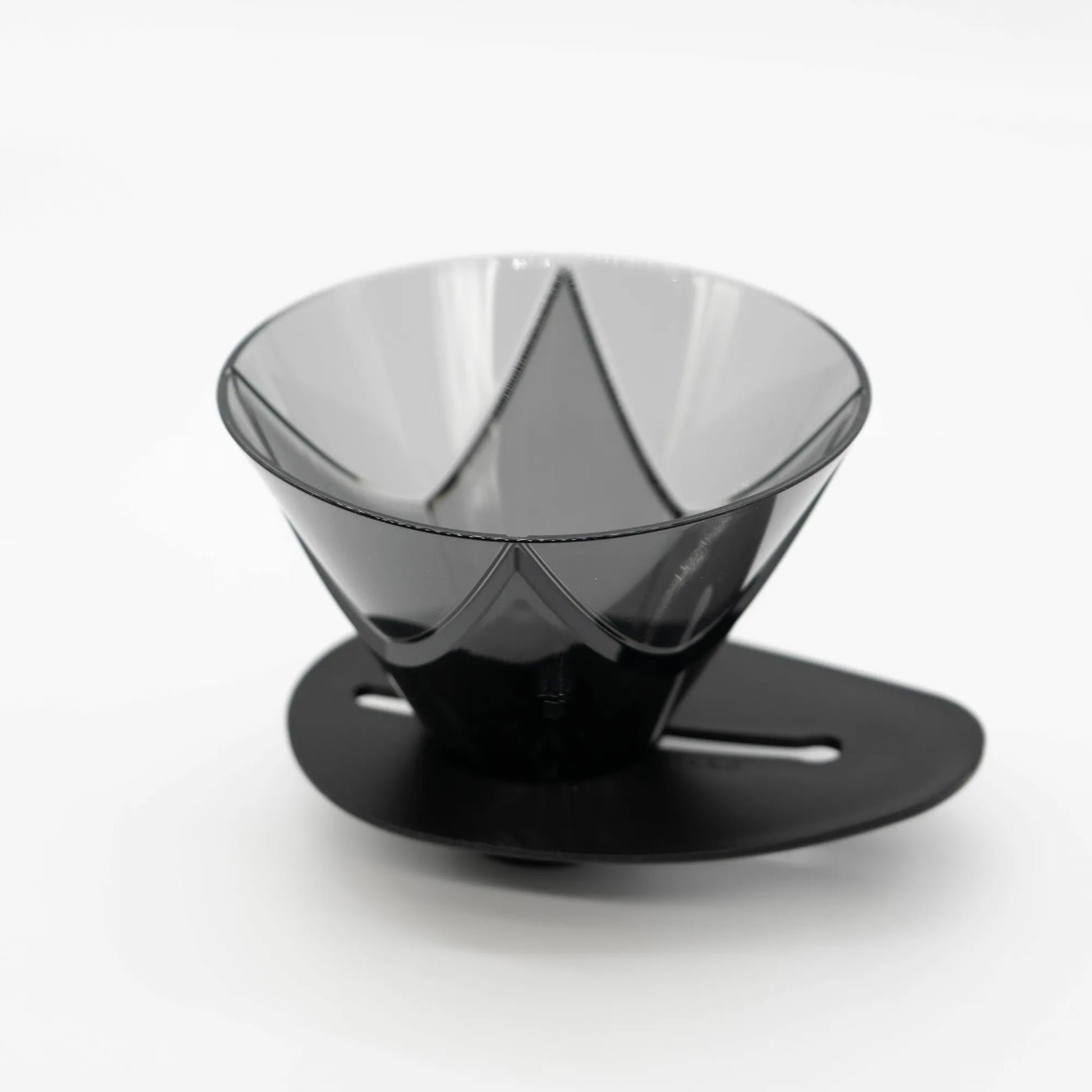 Hario V60 Mugen Dripper Transperant Black plastic on White Background