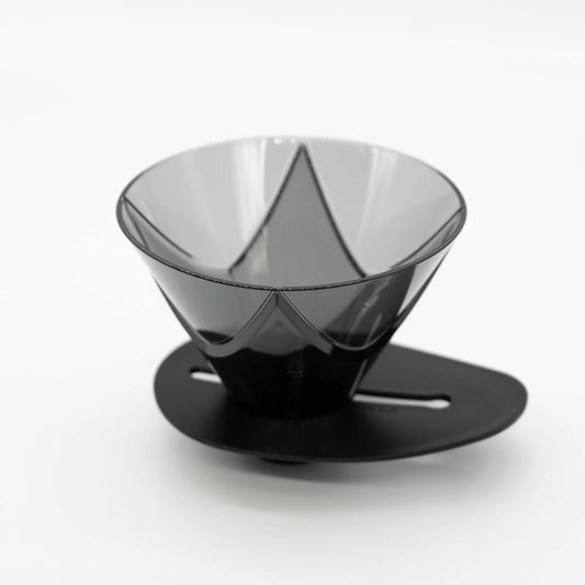 Hario V60 Mugen Dripper Transperant Black plastic on White Background