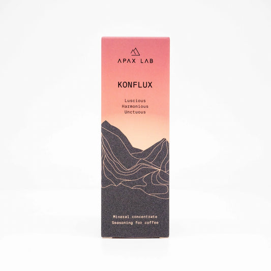 Apax Lab Konflux packaging on a white background Basic Barista Water Mineral Concentrate for seasoning coffee