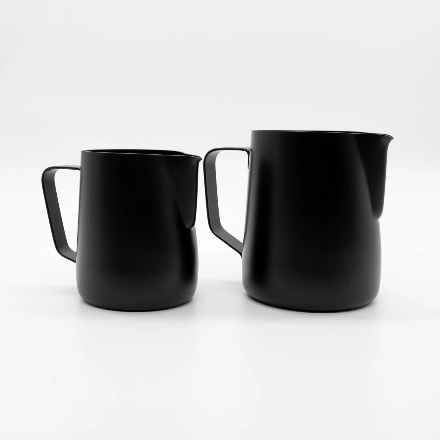 Matte Black Milk Pitcher Milk Jug Basic Barista 350ml 450ml 600ml Sizes
