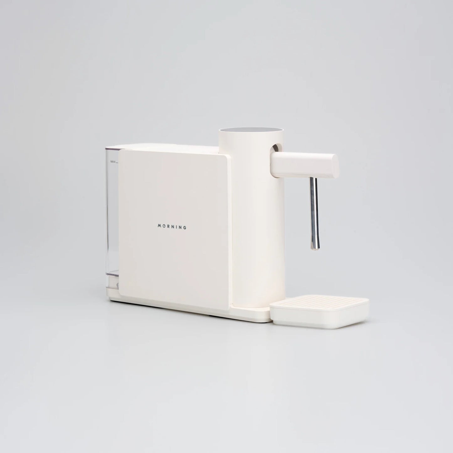 Morning Dream White Steam Wand White - Grey Background Automatic Bench Top Milk Foamer Basic Barista Coffee Gear