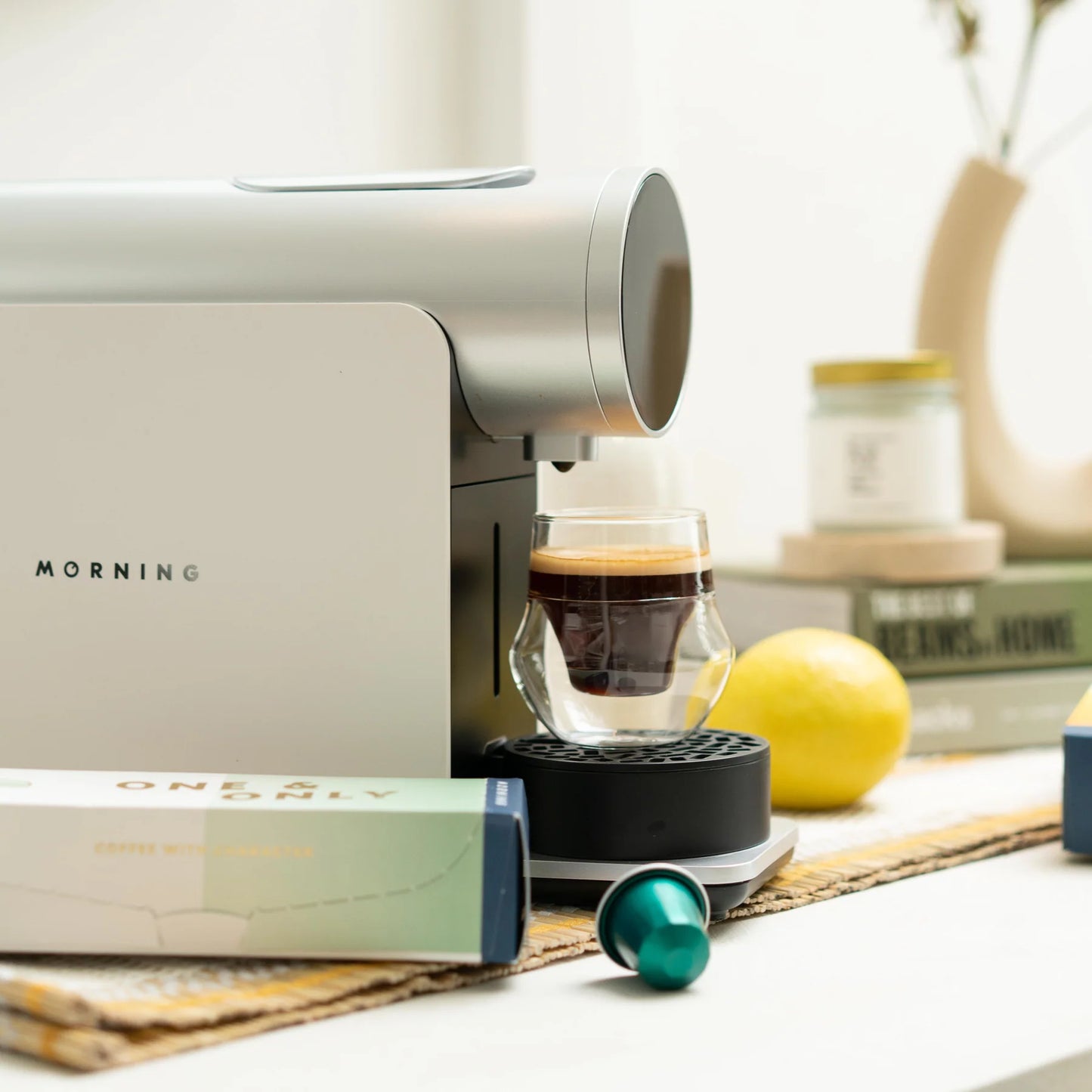 Morning Coffee Pod Machine Silver Melbourne
