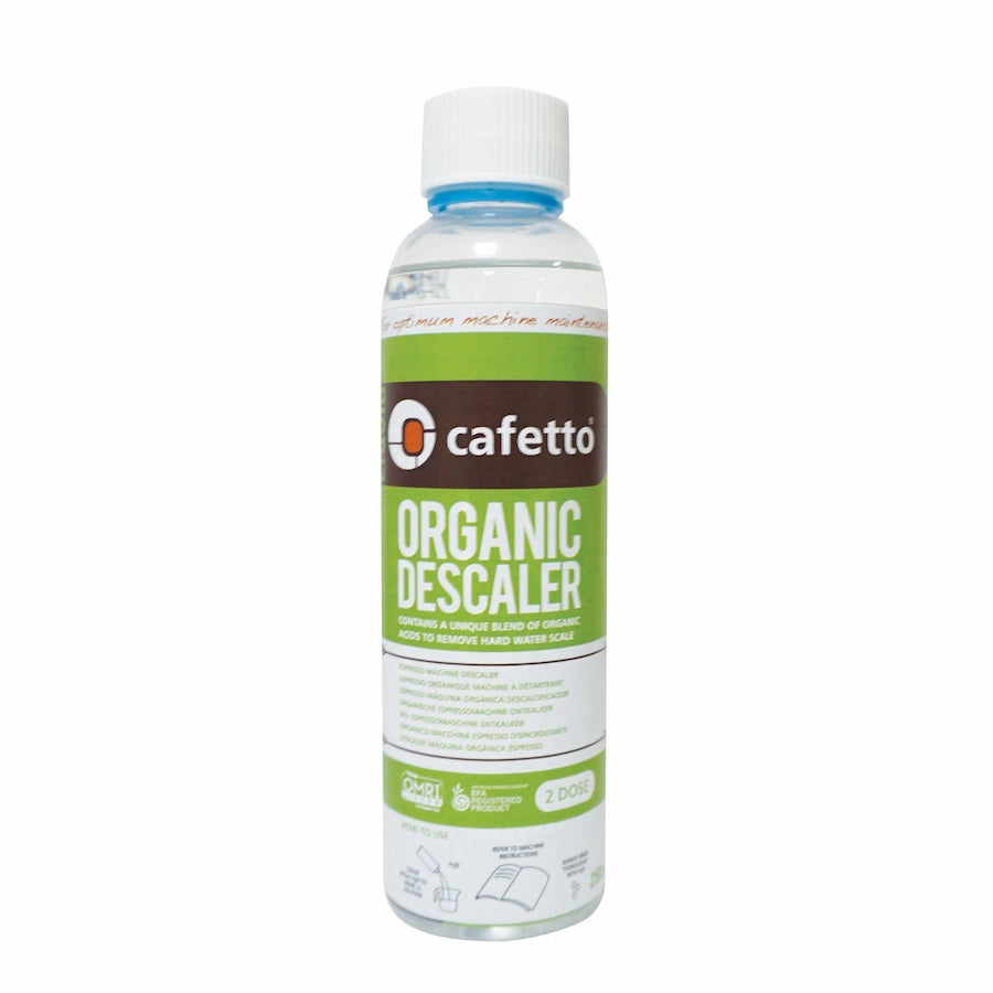 Cafetto Liquid Organic Descaler - 250ml Green liquid bottom