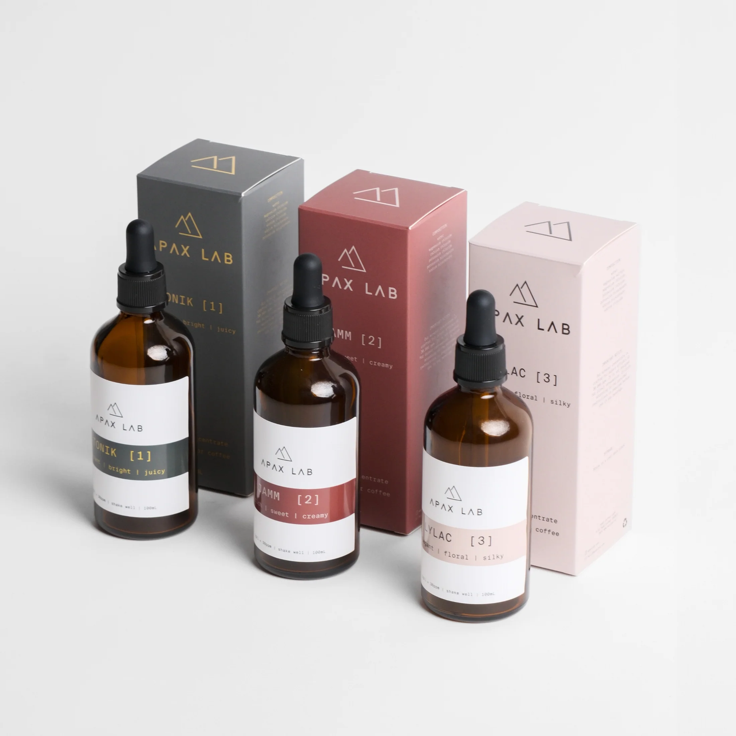 Apax Lab Water Brewing Minerals - Basic Barista Coffee tools Australia Melbourne - Brew minerals for coffee - Tonik (vibrant, bright & juicy) Jamm (Rich, Sweet & creamy) Lylac (Elegant, Floral & Silky)