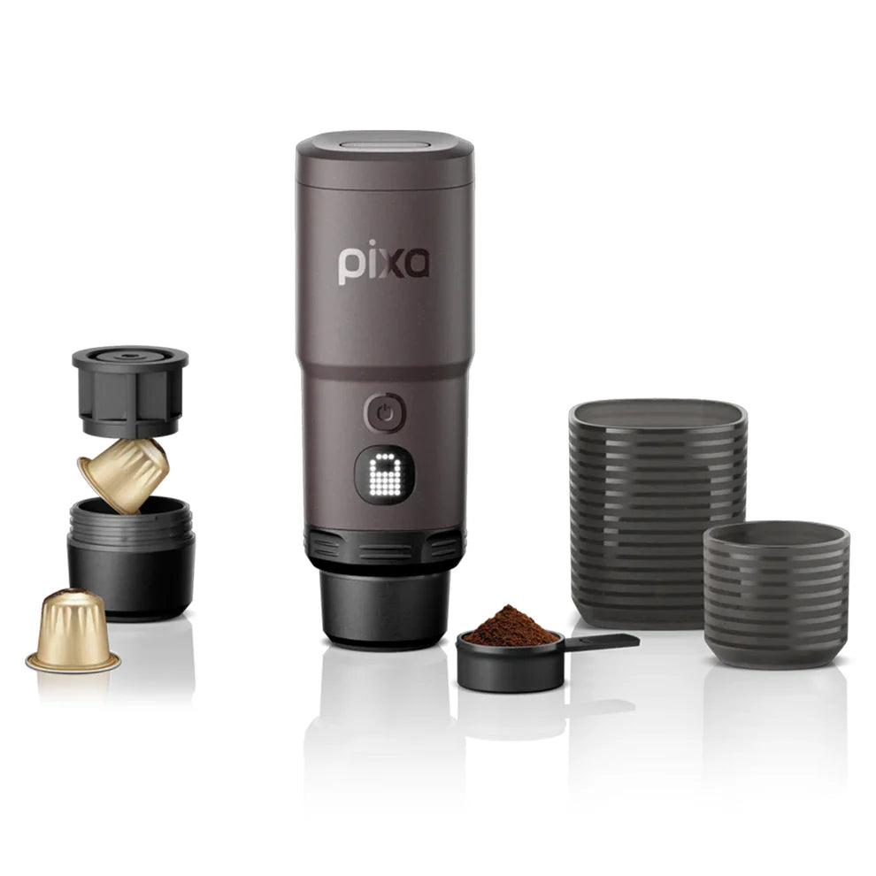 wacaco pixapresso portable electric espresso maker pods ground coffee