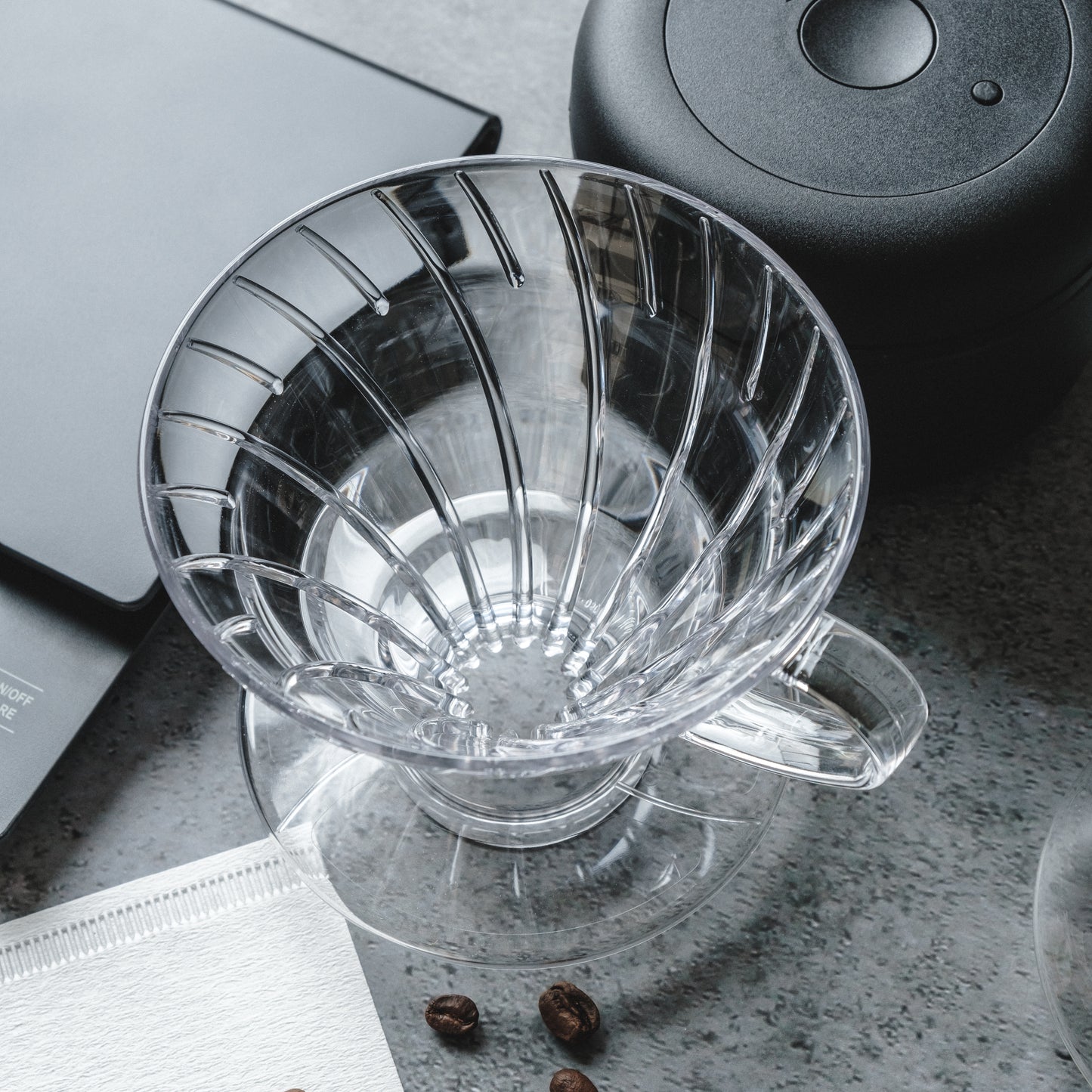 Hario V60 Dripper 02 Clear Plastic Basic Barista Pour Over Cone Plastic Coffee Dripper Melbourne Australia coffee Brewing Equipment