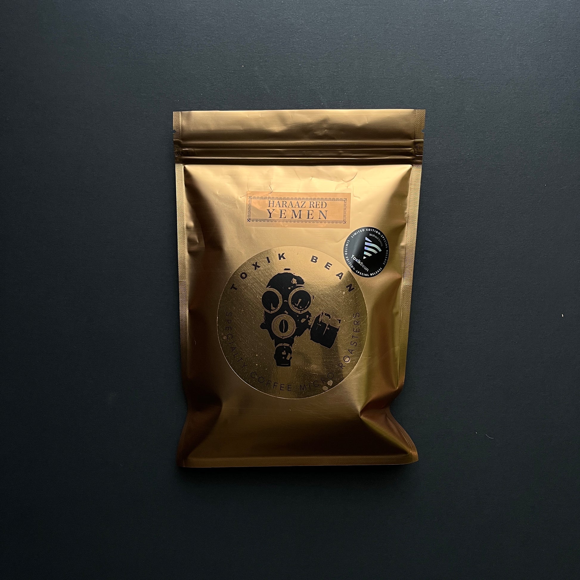 Haraaz Red Natural Yemen Special coffee Gold Bag label Toxik Bean Basic Barista Australia Melbourne