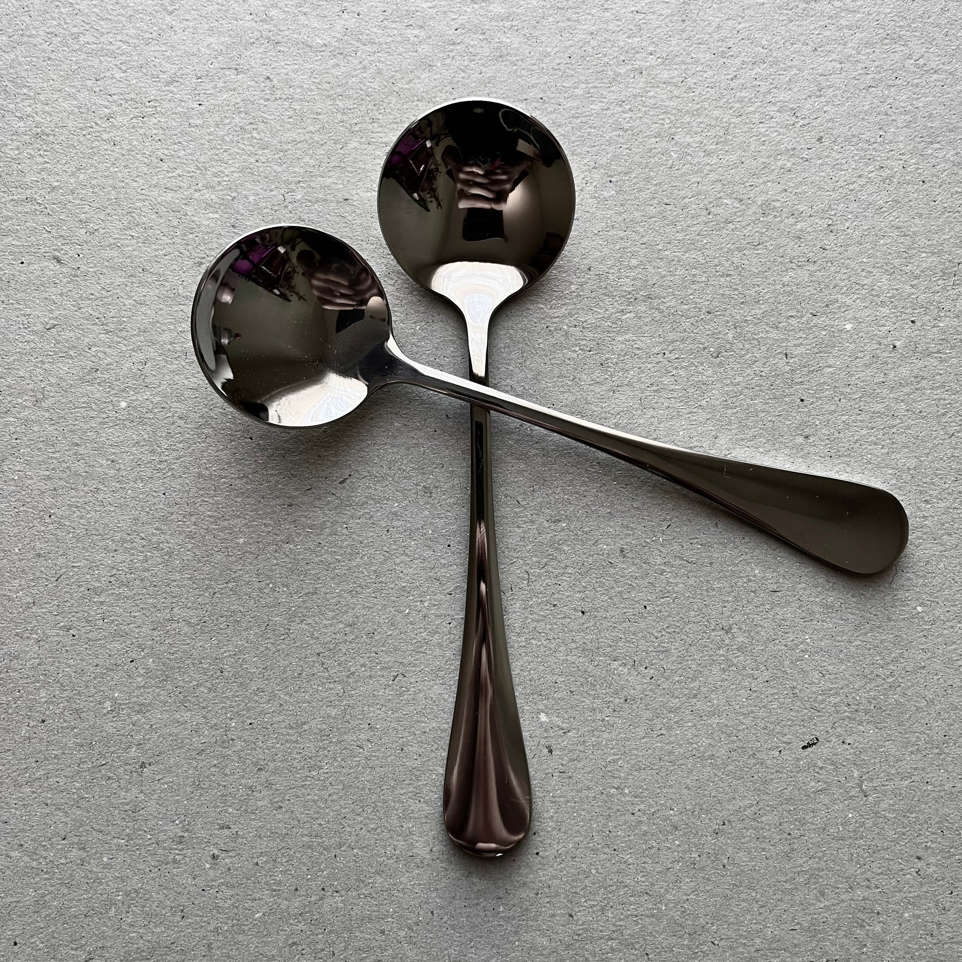 Coffee cupping silver spoons set of 2