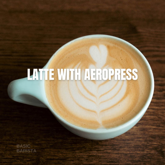 How to make a latte with an AeroPress - Basic Barista Coffee recipe - latte recipe AeroPress espresso