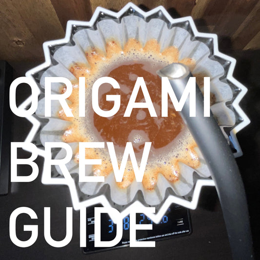 ORIGAMI Brew guide How to brew Origami Dripper Coffee Filter Coffee pourover pour over coffee brewing how to brew how to brew Origami coffee Origami Recipe 