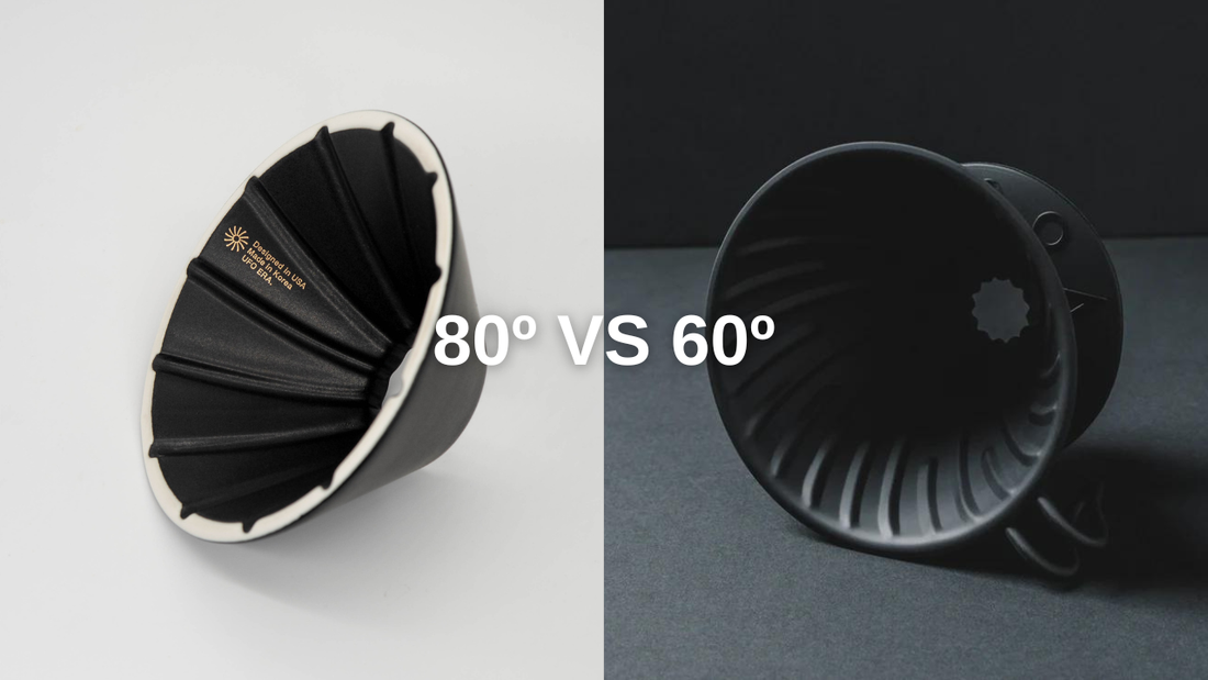UFO Dripper vs HARIO V60 Pour Over Coffee Dripper comparison Article 60º vs 80º angled dripper
