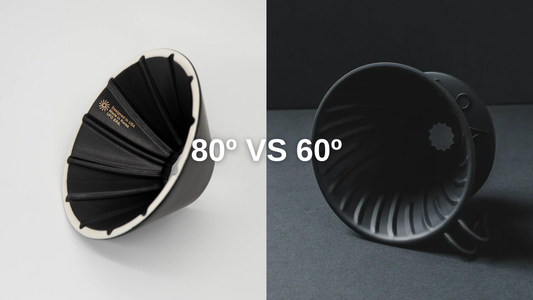 UFO Dripper vs HARIO V60 Pour Over Coffee Dripper comparison Article 60º vs 80º angled dripper