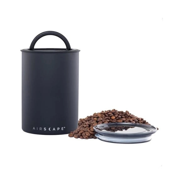 Airscape Classic 7 inch Coffee Canister Matte Black Coffee bean storage 