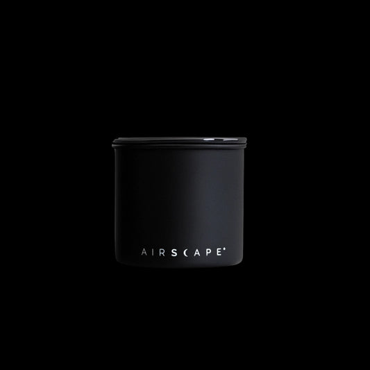 Airscape Classic 4 inch Coffee Canister Matte Black Coffee bean storage