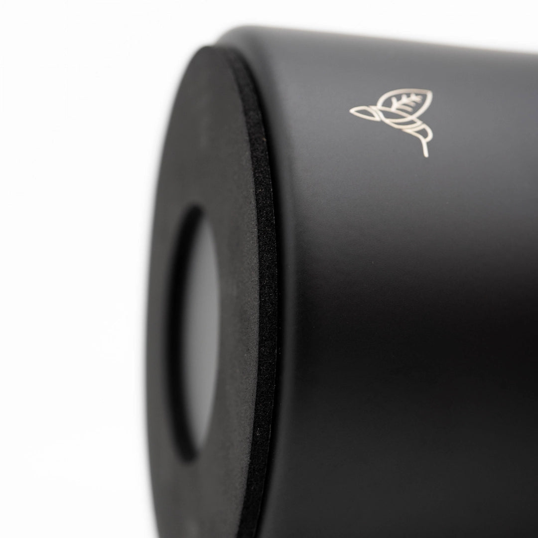 Barista Pro Gear Coffee Knock Box Foam Base Matte Black Metal Coffee Gear with logo engraved Basic Barista