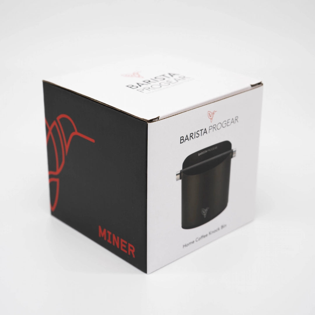 Barista Progear Miner coffee grinder packaging on a white background Retail Packaging Basic Barista