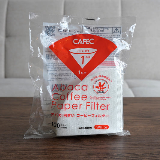 Cafec Abaca 1 Cup Cone coffee filters Specialty coffee pour over coffee filters High Quality Melbourne Australia