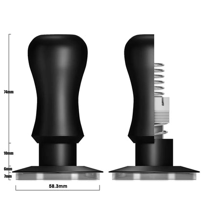 Calibrated Coffee Tamper Basic Barista Matte Black Coffee Tamper Measurements