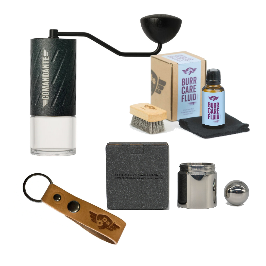 Comandante C60 Grinder Upgrade Kit Basic Barista White Background Nautilus Blue