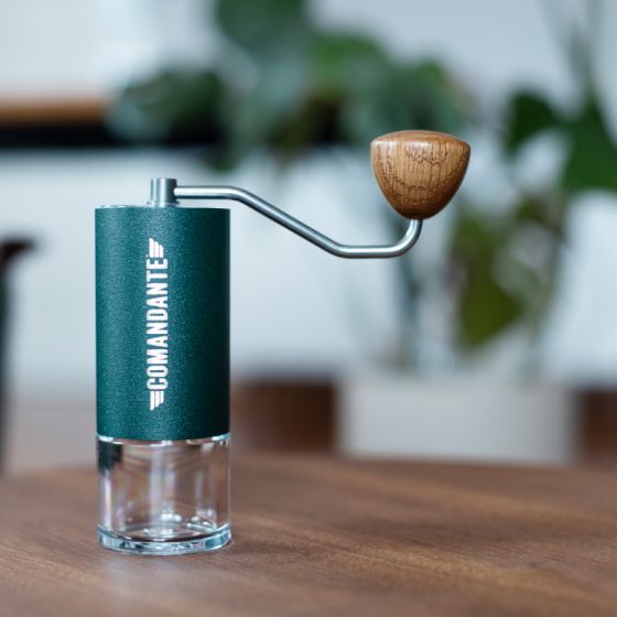 Comandante Racing Green Coffee Hand Grinder New MK4 model Basic Barista Melbourne Australia