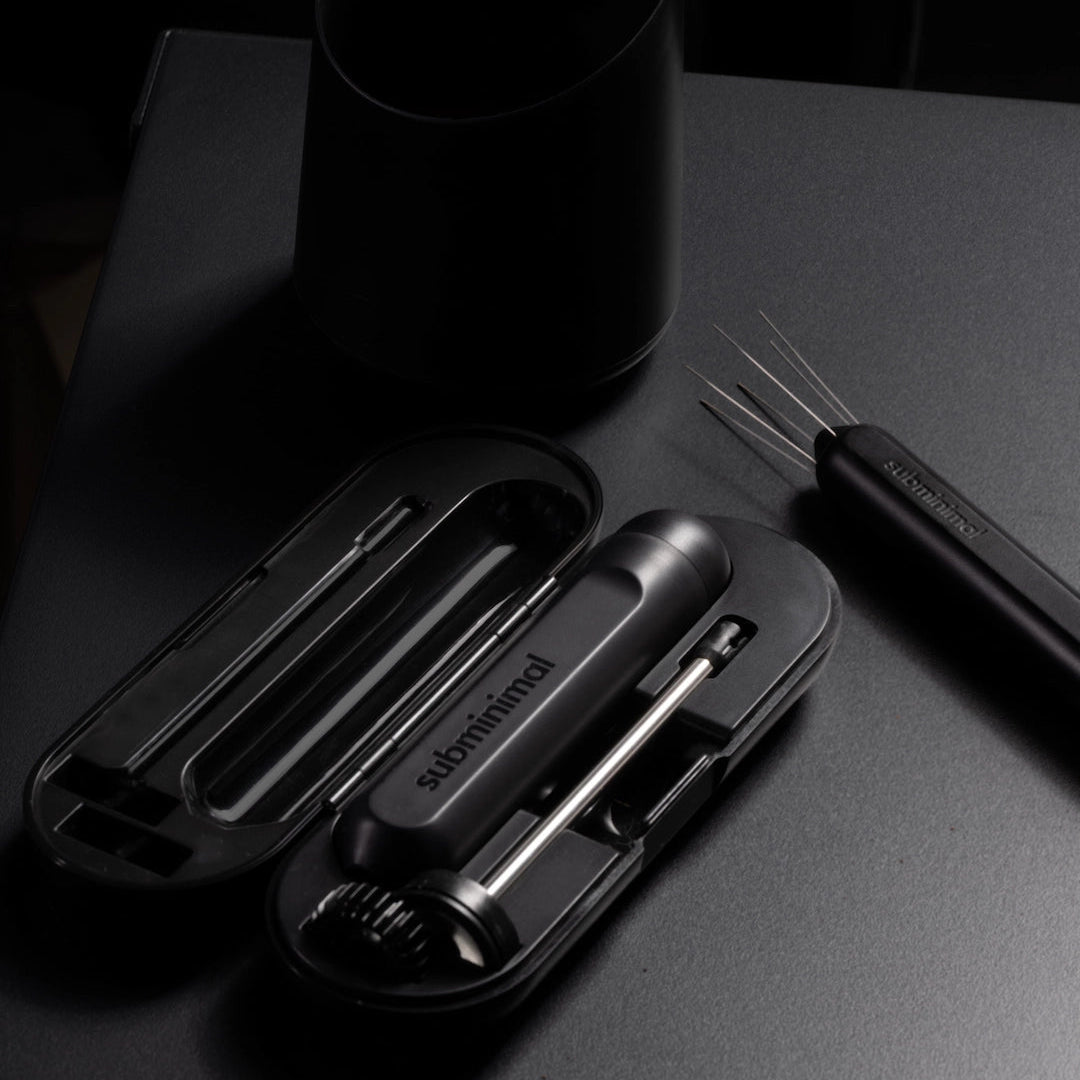 all Black Subminimal NanoFoamer Go, subminimal subscale, subminimal Budget Friendly Subminimal NanoFoamer coffee tool Basic Barista flick wdt tool