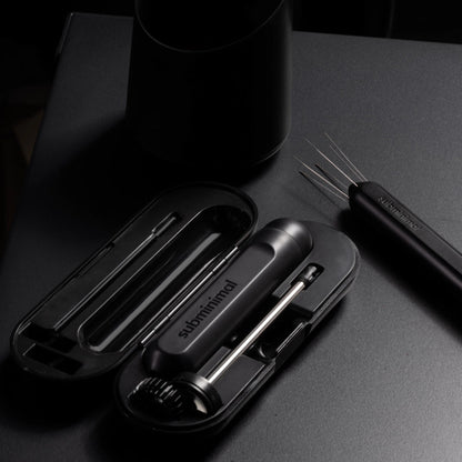 all Black Subminimal NanoFoamer Go, subminimal subscale, subminimal Budget Friendly Subminimal NanoFoamer coffee tool Basic Barista flick wdt tool