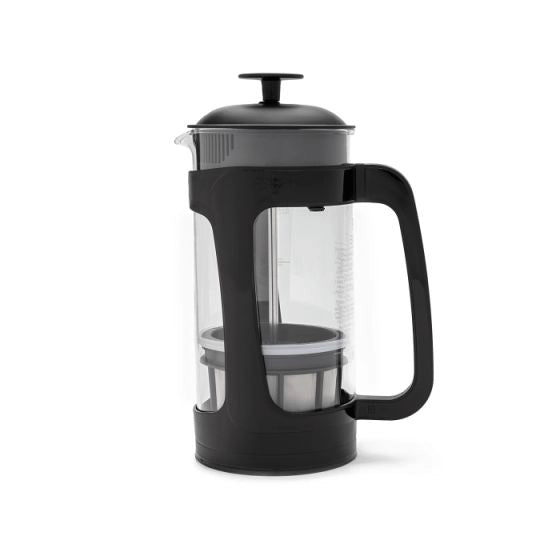 Black Espro French press coffee maker with dual filter system on a white background Basic Barista Coffee Gear Espro P3 Press