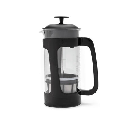 Black Espro French press coffee maker with dual filter system on a white background Basic Barista Coffee Gear Espro P3 Press