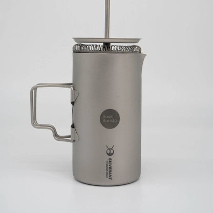 Titanium Coffee French Press lid in metal body Basic Barista