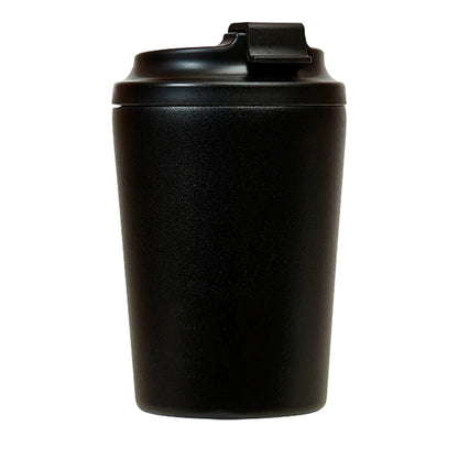 Fresko Bino 8oz coffee cup reusable travel coffee keep cup Black matte black plain coffee cups Melbourne Australia Northcote Victoria eco friendly sustainable eco packaging coffee cup no waste zero waste coffee cafe cups