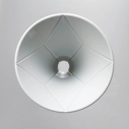 White ceramic coffee filter on a grey background Hario V60 Mugen Dripper Single Pour Coffee Brewer Basic Barista