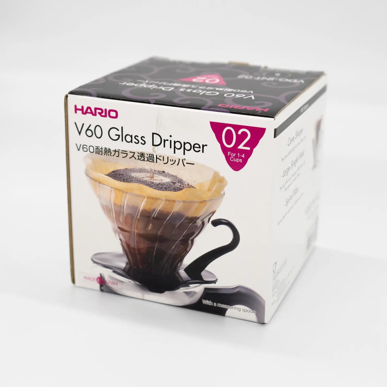 Hario V60 Glass Dripper 02 Basic Barista Hario Australia BOX Packaging