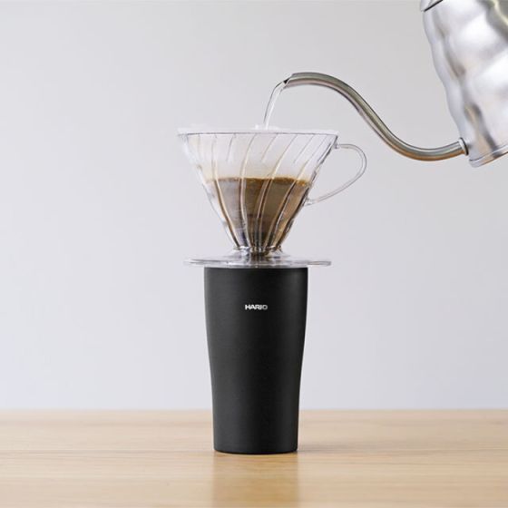 Hario V60 Thermal Cup Insulated travel cup Black Basic Barista