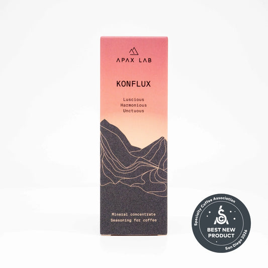 Apax Lab Konflux packaging on a white background Basic Barista Water Mineral Concentrate for seasoning coffee